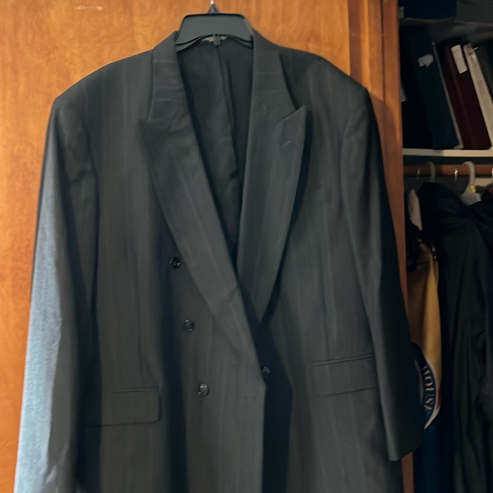 Towncraft Polyester/Wool Blend Double Breasted Sp… - image 1